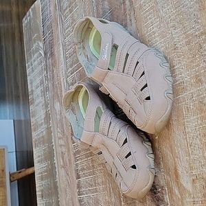 Skechers Giribaldi Cloth Sandal Beige Sz 6.5